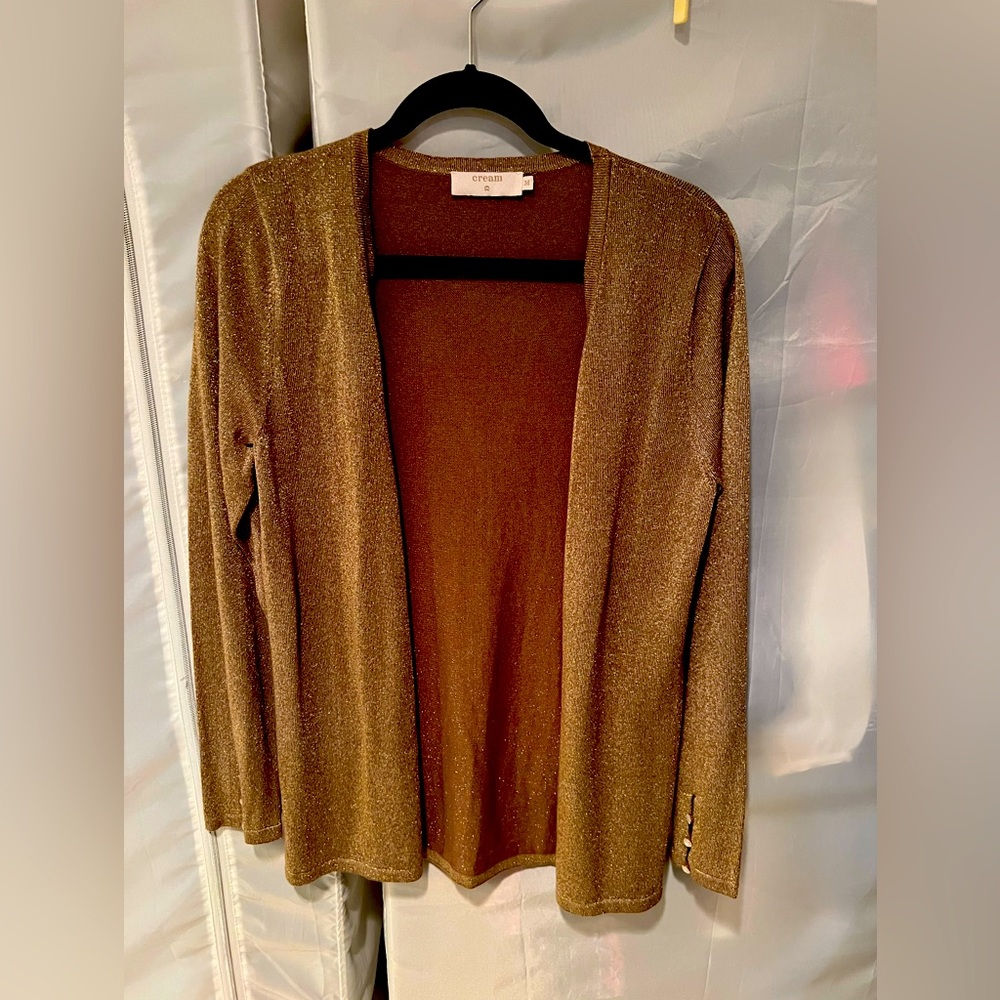 Sparkly gold evening sweater.